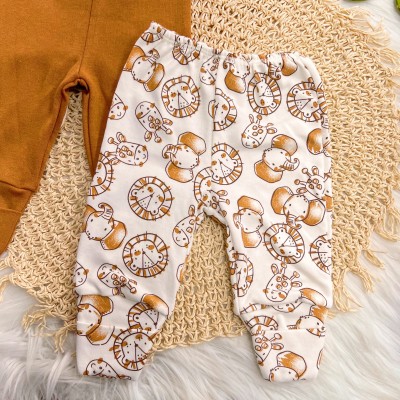 Kit 3 Calças - Doguinhos, Ferrugem e Safari - Off White e Ferrugem